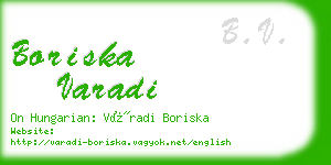 boriska varadi business card